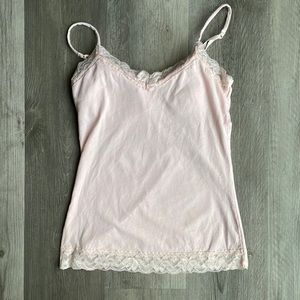 Large Pink Spaghetti Strings Tank Top